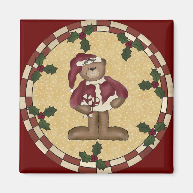 Íman Teddy Bear Natal (Frente)