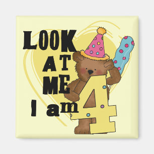 Íman Teddy Bear, tenho 4 Camisetas de aniversário e pre