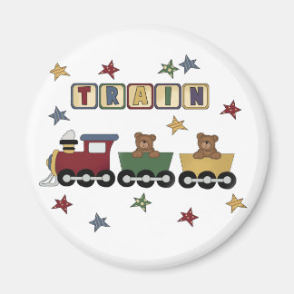 Íman Teddy Bear Train Camisetas e presentes