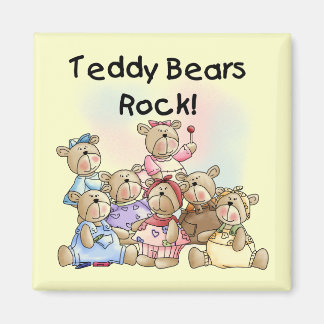 Íman Teddy Bears Rock Camisetas and Gifts
