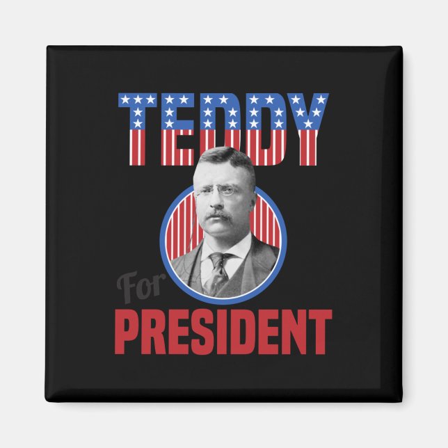 Íman Teddy Roosevelt Para Presidente Touro Moose Theodo (Frente)