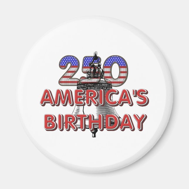 Íman TEE America's 250th Birthday Magnets (Frente)