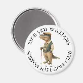 Íman Tee-Rex Dinossauro Nome do Golfista Personalizado