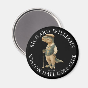 Íman Tee-Rex Dinossauro Nome Personalizado do Golfista