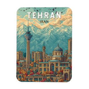 Íman Teerão Iran Illustration Viagem Art Vintage
