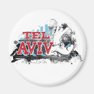 Íman TEL AVIV - um estilo do grunge da cidade do #1 de
