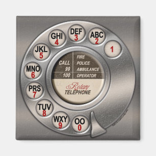 Íman Telefone giratório do vintage