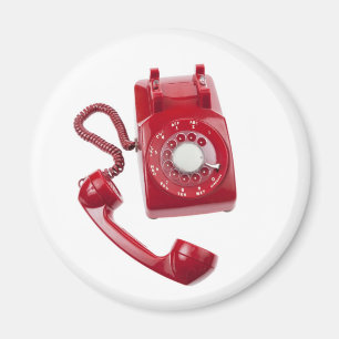 Íman Telefone Rotativo Vermelho