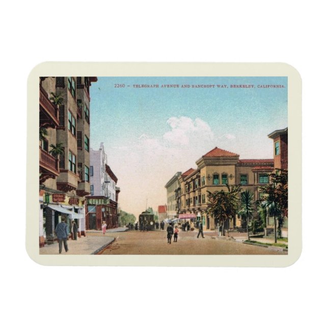 Íman Telegraph Ave., Berkeley, Estilo Vintage da Califó (Horizontal)