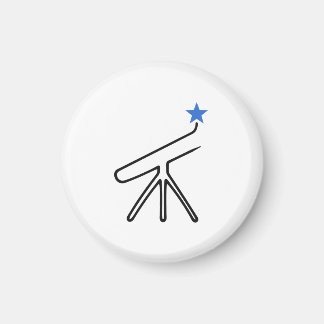 Íman Telescópio Desenho de Linha Contínua com Estrela A