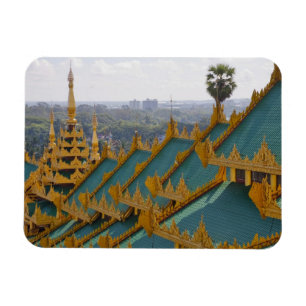 Íman Telhados de Shwedagon Pagoda, Rangum, Mianmar