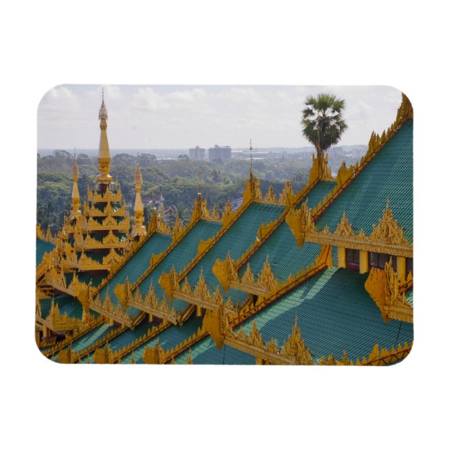 Íman Telhados de Shwedagon Pagoda, Rangum, Mianmar (Horizontal)