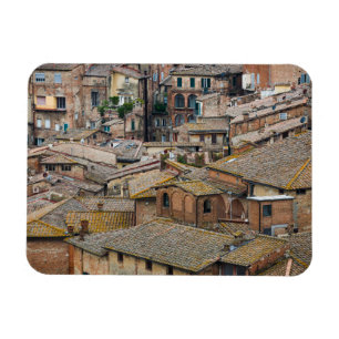 Íman Telhados no ímã retangular da foto de Siena
