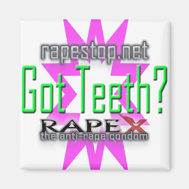 Íman Tem dentes? Magnet abstrato Quadrado (Frente)