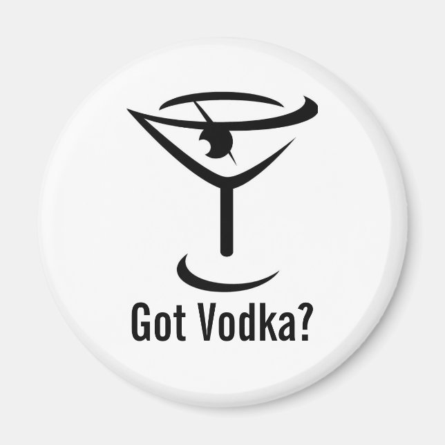 Íman Tem Vodka Round Magnet (Frente)