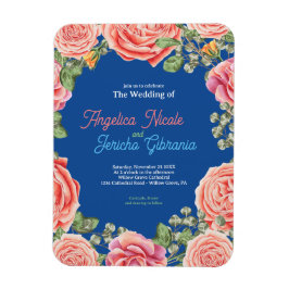 Íman Tema de Casamento Rosa Pink