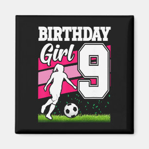 Íman Tema de festa de aniversário de futebol de 9 anos 