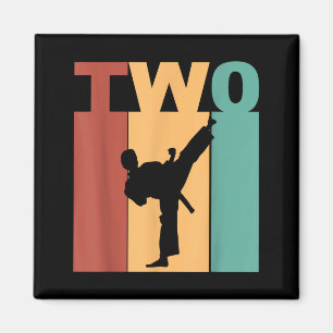 Íman Tema de Karatê Taekwondo de 2º Aniversário 2 Anos
