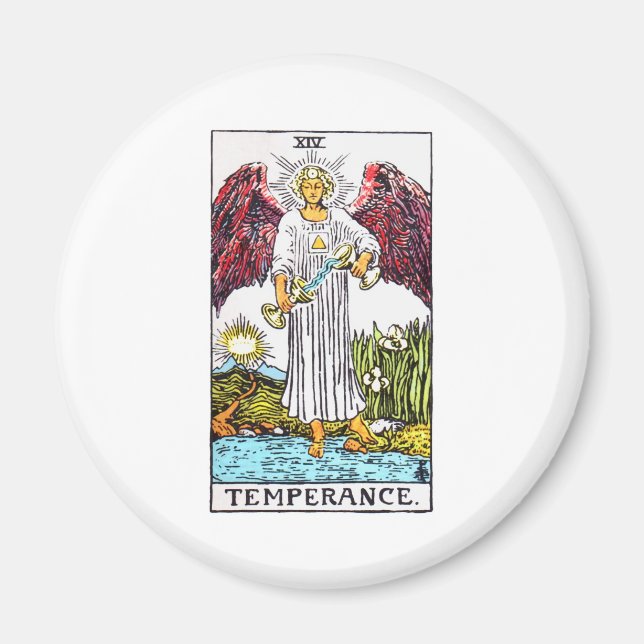 Íman temperança tarot (Frente)