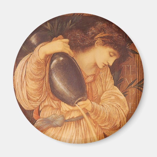 Íman Temperantia por Sir Edward Coley Burne-Jones (Frente)