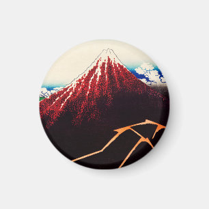 Íman Tempestade abaixo do cume por Katsushika Hokusai