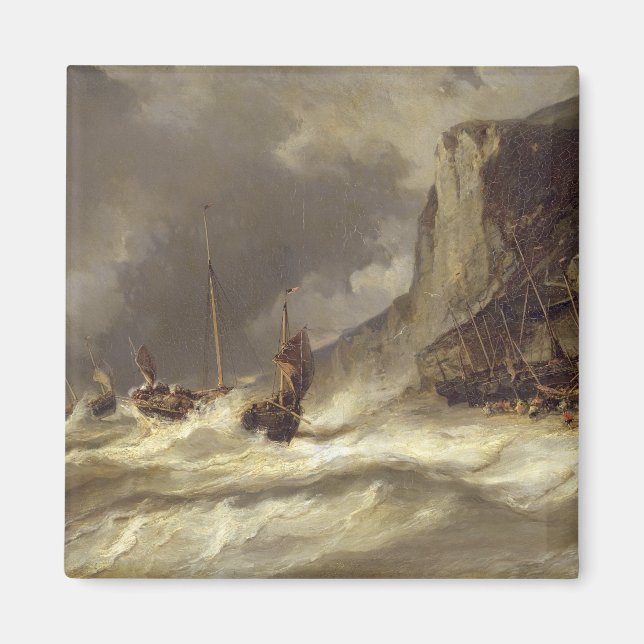 Íman Tempestade na costa de Etretat, Normandia, 1851 (Frente)