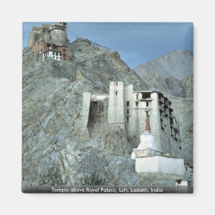 Íman Templo acima de Royal Palace, Leh, Ladakh, India