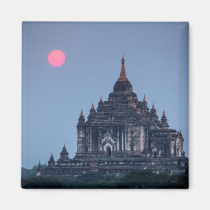 Íman Templo Budista Ao Pôr do Sol