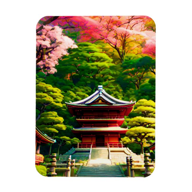 Íman Templo de Cherry Blossom (Vertical)