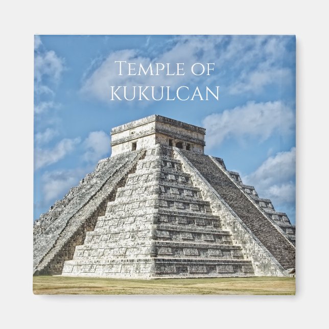 Íman Templo de Kukulcán, Pirâmide, Chichen Itza, México (Frente)