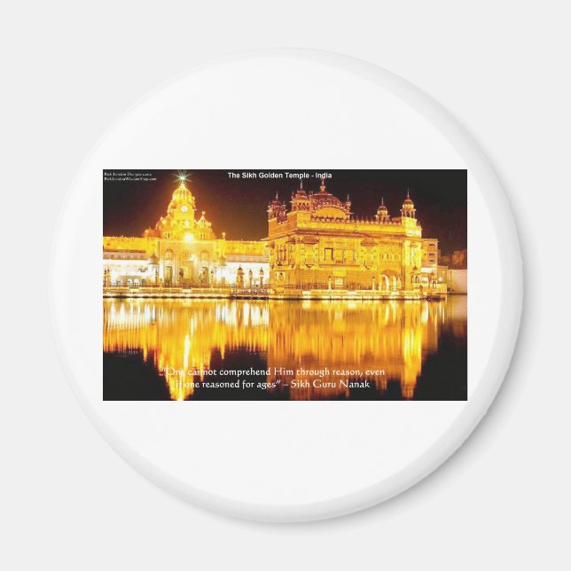 Íman Templo Dourado Sikh na Índia Camisetas & Presentes (Frente)