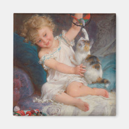 Íman Tempo de Reprodução: Rapariga Brincando com seu Pe