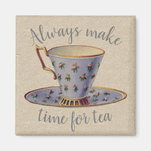 Íman Tempo de Teacup Vintage para Tea