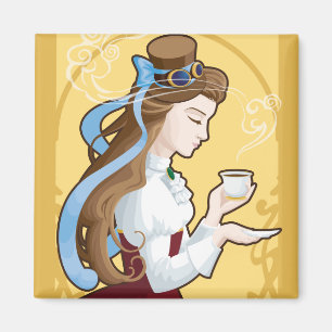 Íman Tempo do chá de Steampunk