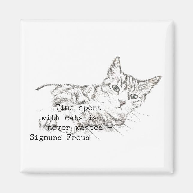 Íman Tempo gasto com gatos. . . (Frente)