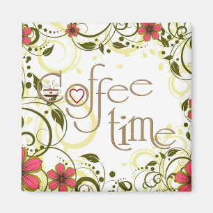 Íman tempo glamoroso do café