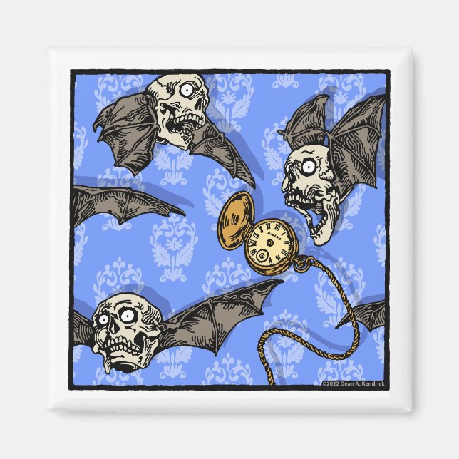 Íman Tempo Para Bats De Crânio - Surreal De Gótico Nigh (Frente)