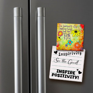 Íman Tempo para crescer, diversão inspiracional amarela