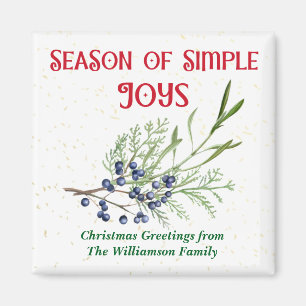 Íman Temporada de Alegrias Simples Blue Juniper Natal