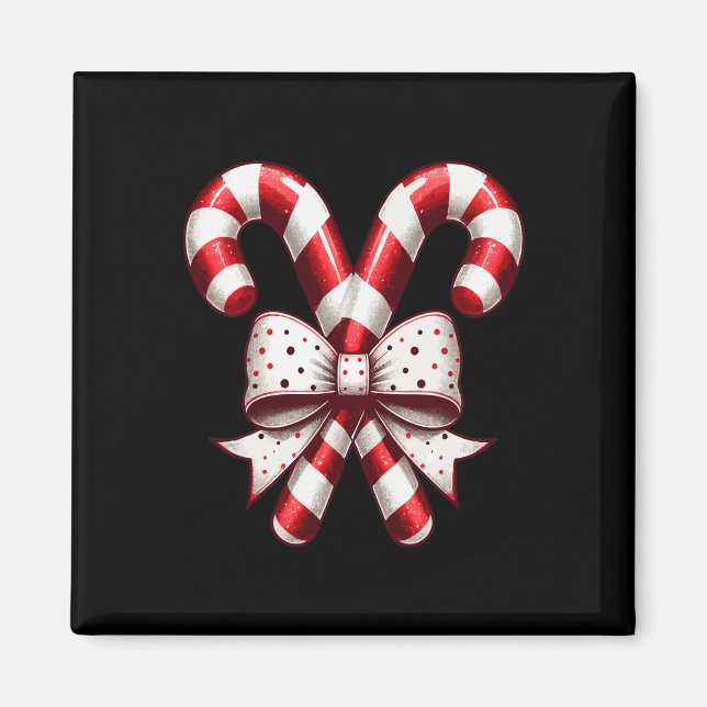 Íman Temporada de Natal Doce Cane de Açúcar Retro Coque (Frente)