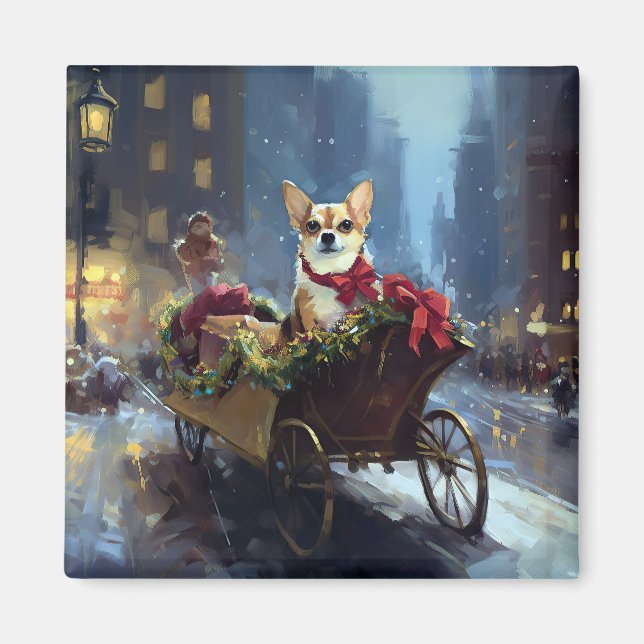 Íman Temporada Festiva de Natal em Chihuahua (Frente)