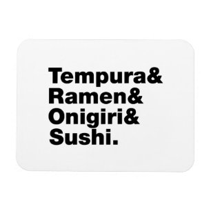 Íman Tempura & Ramen & Onigiri & Sushi das Comidas japo