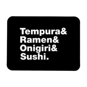Íman Tempura & Ramen & Onigiri & Sushi das Comidas japo