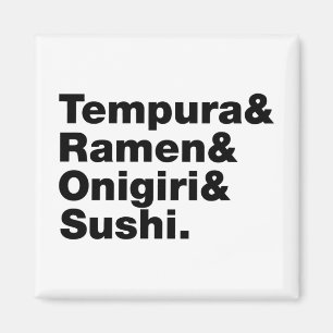 Íman Tempura & Ramen & Onigiri & Sushi das Comidas japo