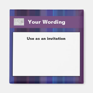 Íman Tendência de faixas azuis roxas - personalizáveis