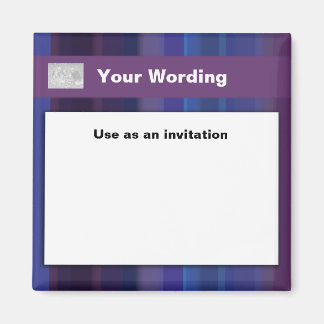 Íman Tendência de faixas azuis roxas - personalizáveis