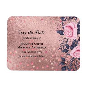 Íman Tendência ROSEGOLD Casamento Cor-de-Rosa Metálic