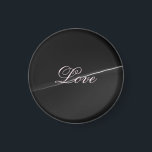 Íman Tendy Dark Cinza Wave Love Calliografia<br><div class="desc">Você pode mudar facilmente as fontes e as cores. Você também pode adicionar seu logotipo e a imagem de fundo conforme desejar.</div>