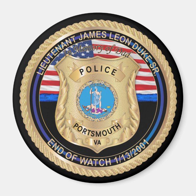 Íman Tenente James Duke Sr Magnet (Frente)