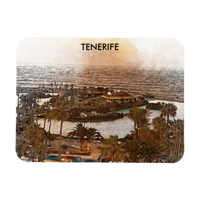 Íman Tenerife Canarias viagens vintage Espanha (Horizontal)